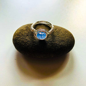 Light Blue Agate Ring