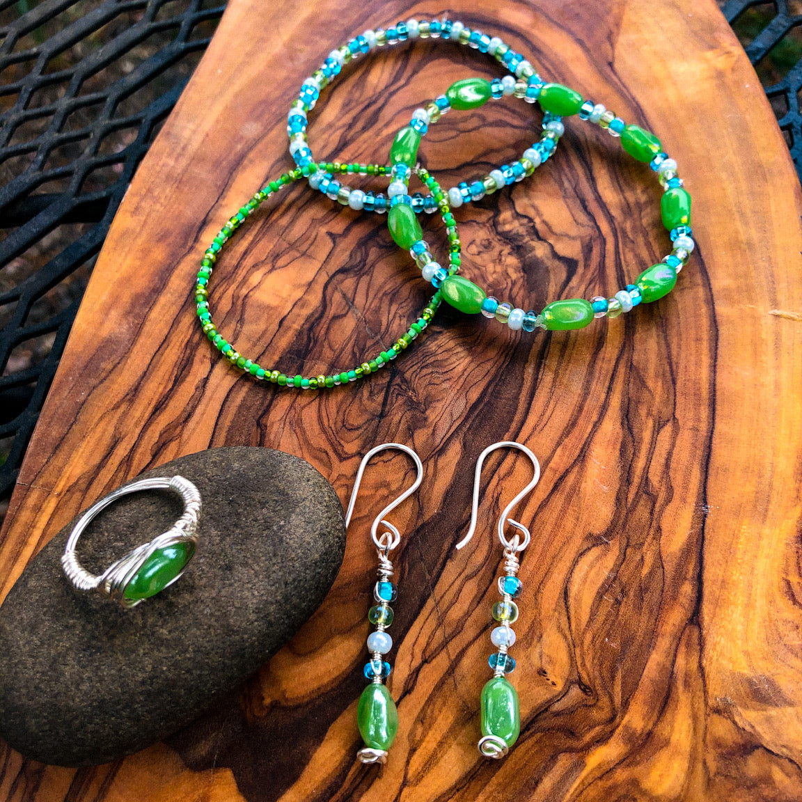 Spring Green Earrings