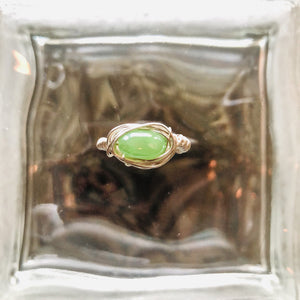 Spring Green Wire Wrap Ring