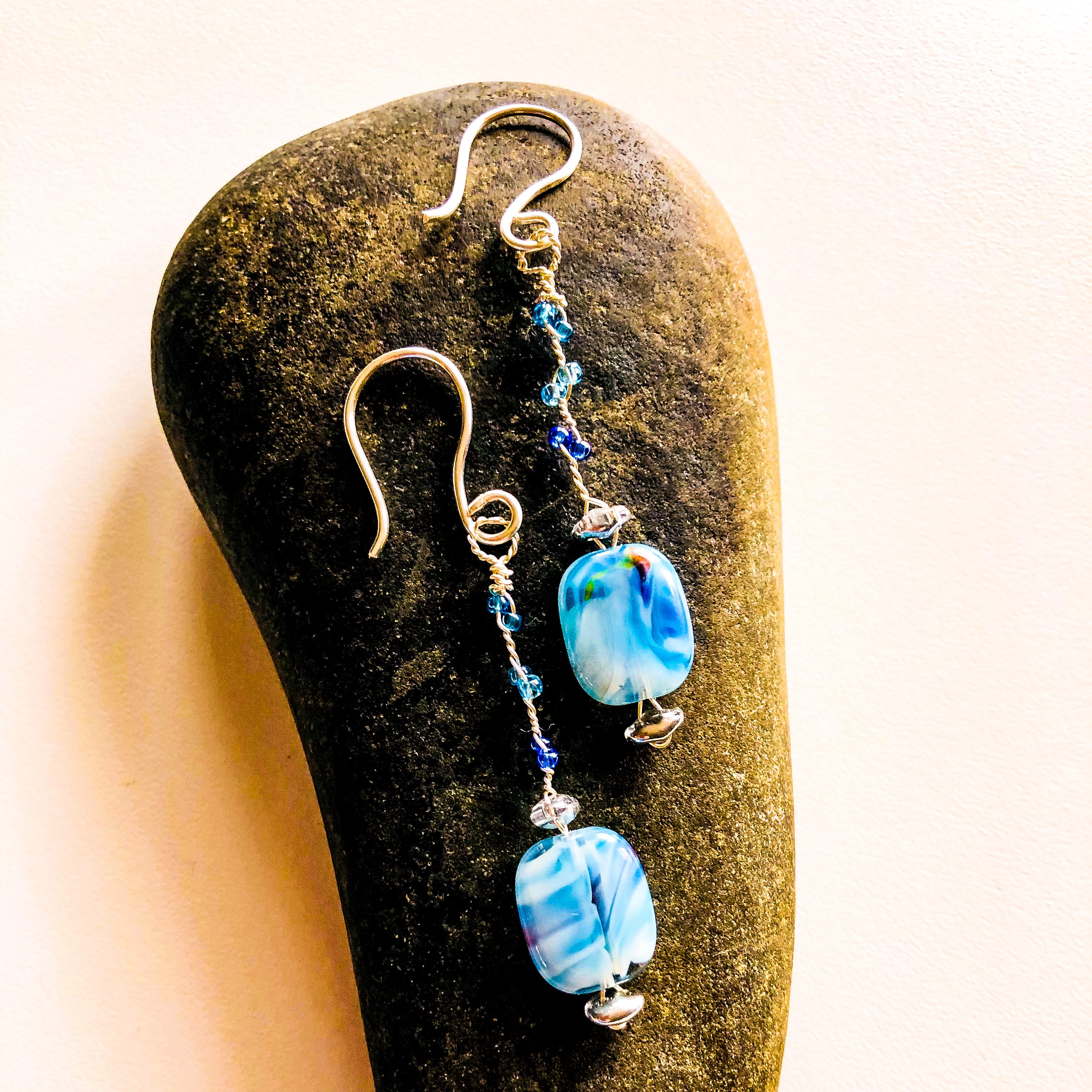 Blue Glass Swirl Set - Artsy