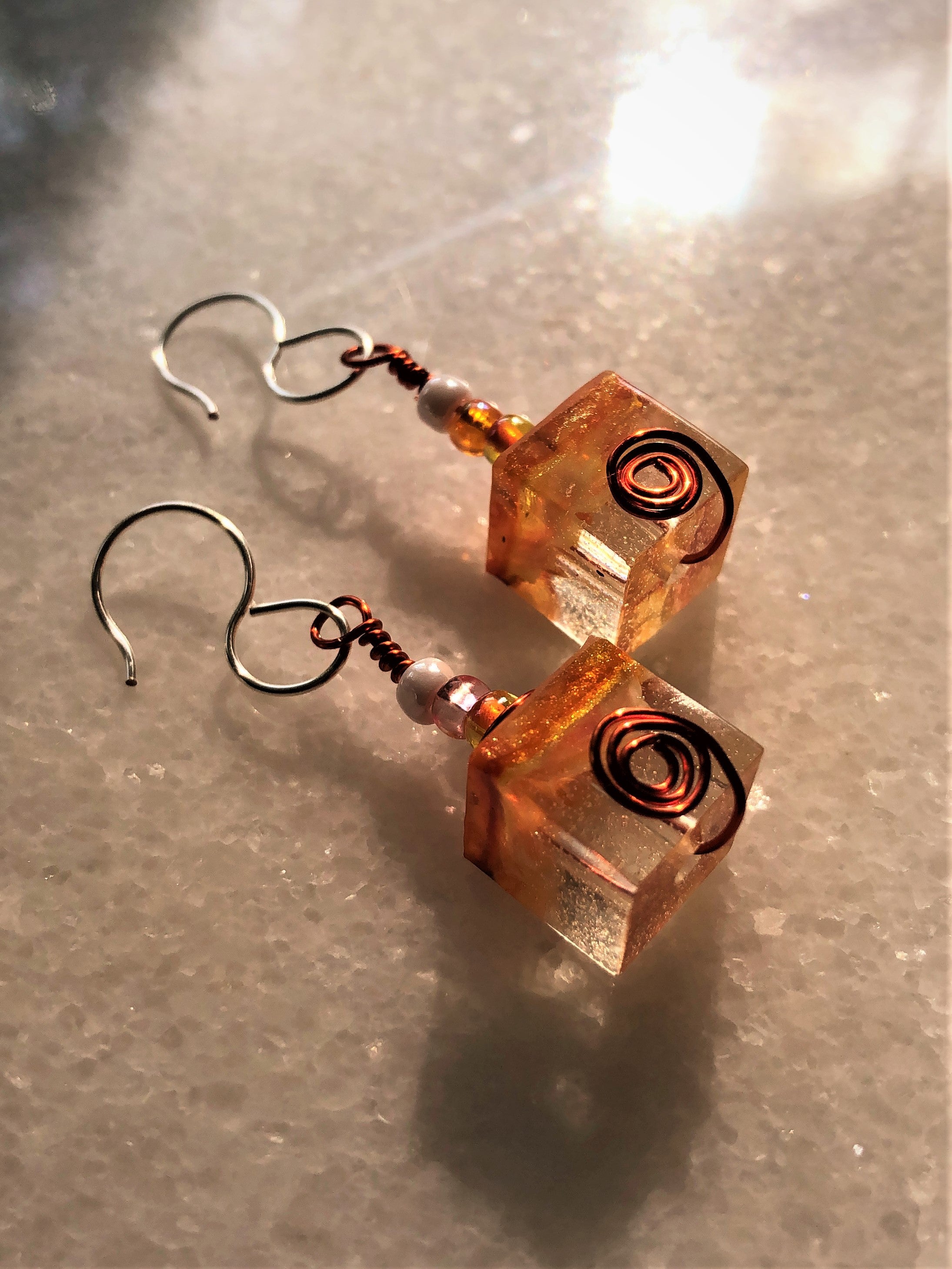 Orange Resin Cubes