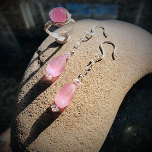 Pink Cat's Eye Ring