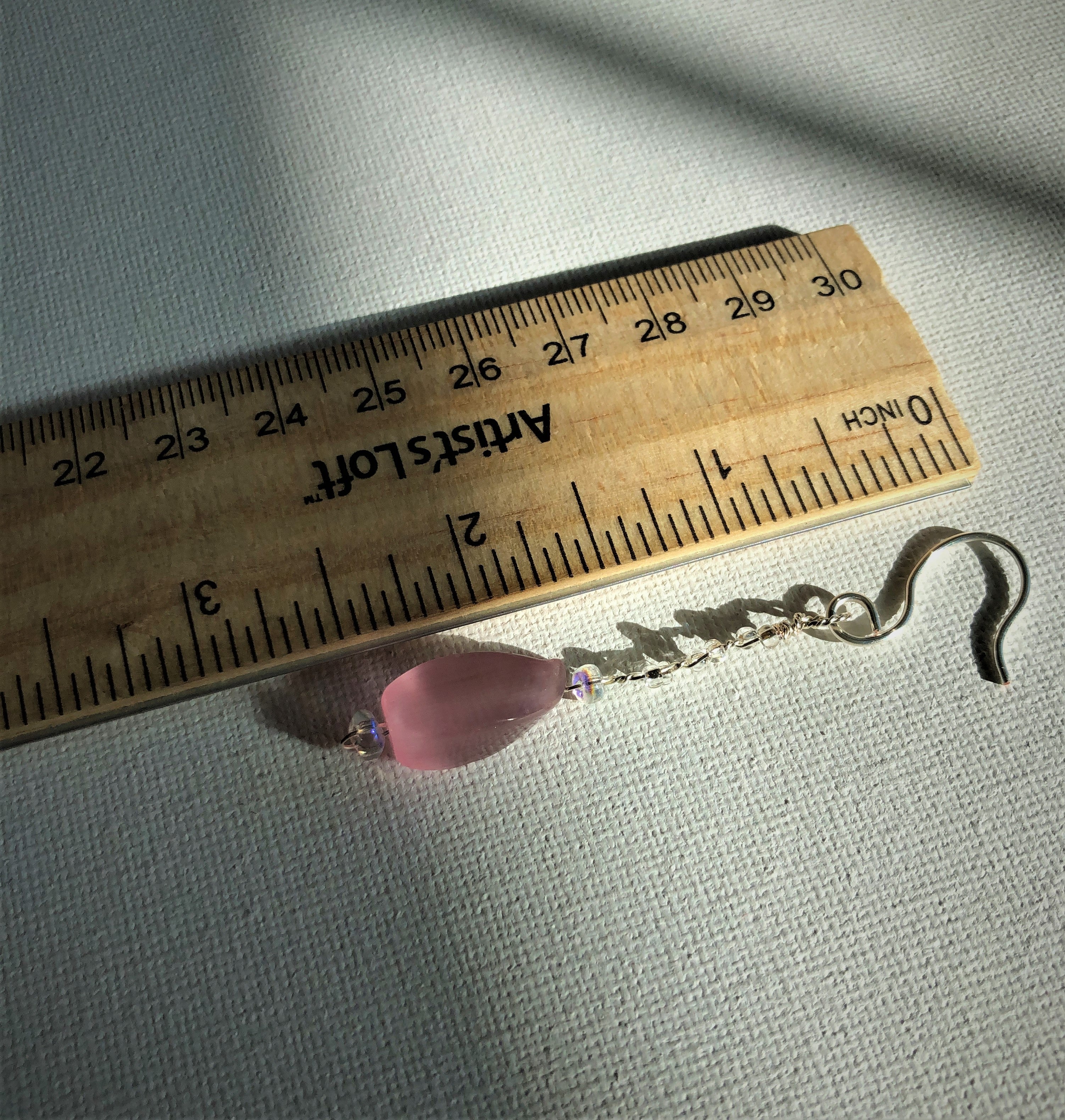 Pink Cat's Eye Glass Bead Set