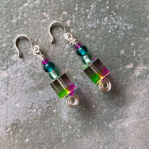 Prism Resin Cube Earrings