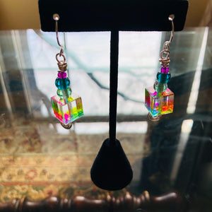 Prism Resin Cube Earrings